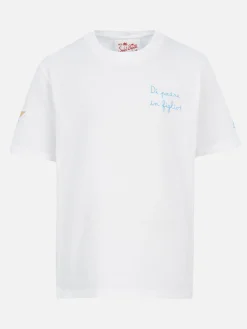 Baumwoll-T-Shirt für Jungen mit Di Padre in Figlio-Stickerei | SS LAZIO SONDEREDITION