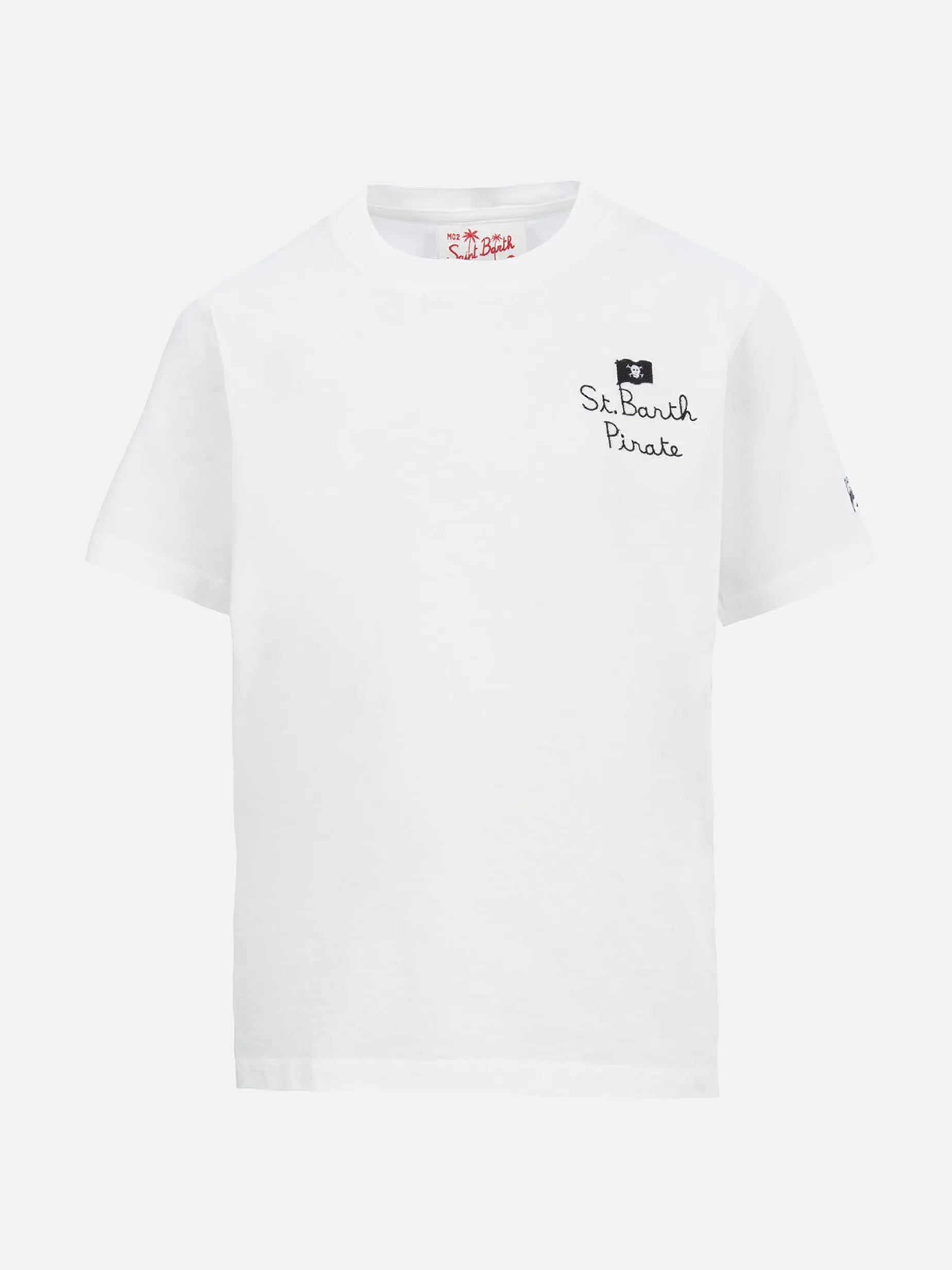 Baumwoll-T-Shirt für Jungen mit Snoopy-Aufdruck und St.-Barth-Piraten-Stickerei | SNOOPY PEANUTS SONDEREDITION