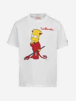 Baumwoll-T-Shirt für Jungen mit Bart-Aufdruck und Stickerei | DIE SIMPSON-SONDERAUSGABE