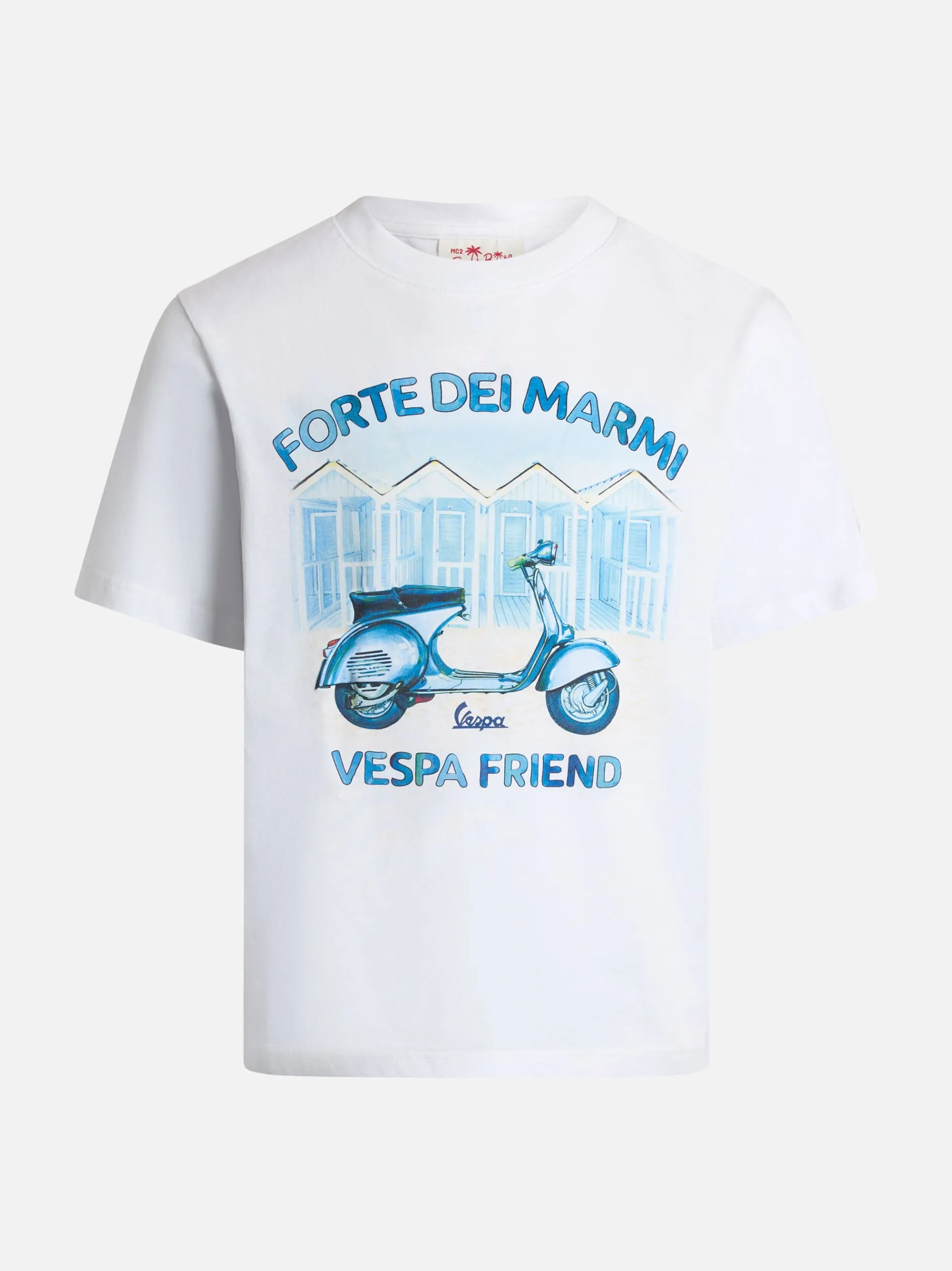 Baumwoll-T-Shirt für Jungen mit Vespa Forte dei Marmi Friends-Aufdruck | VESPA SPECIAL EDITION