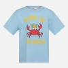 Baumwoll-T-Shirt für Jungen mit King of the Beach-Krabbenaufdruck