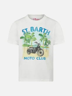 Baumwoll-T-Shirt für Jungen mit Motorradaufdruck
