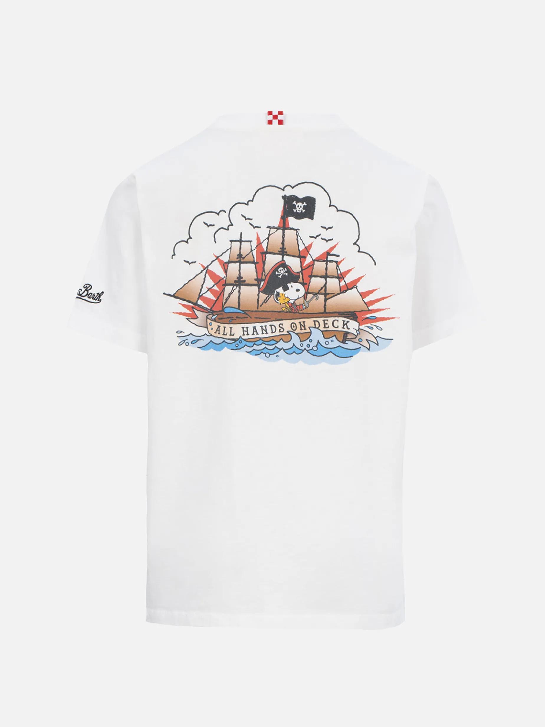 Baumwoll-T-Shirt für Jungen mit Snoopy-Aufdruck und St.-Barth-Piraten-Stickerei | SNOOPY PEANUTS SONDEREDITION