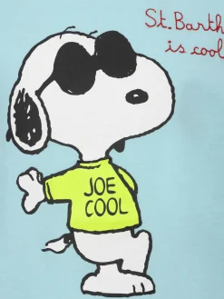 Baumwoll-T-Shirt für Jungen mit Snoopy-Aufdruck und St. Barth is cool-Stickerei | SNOOPY PEANUTS SONDEREDITION