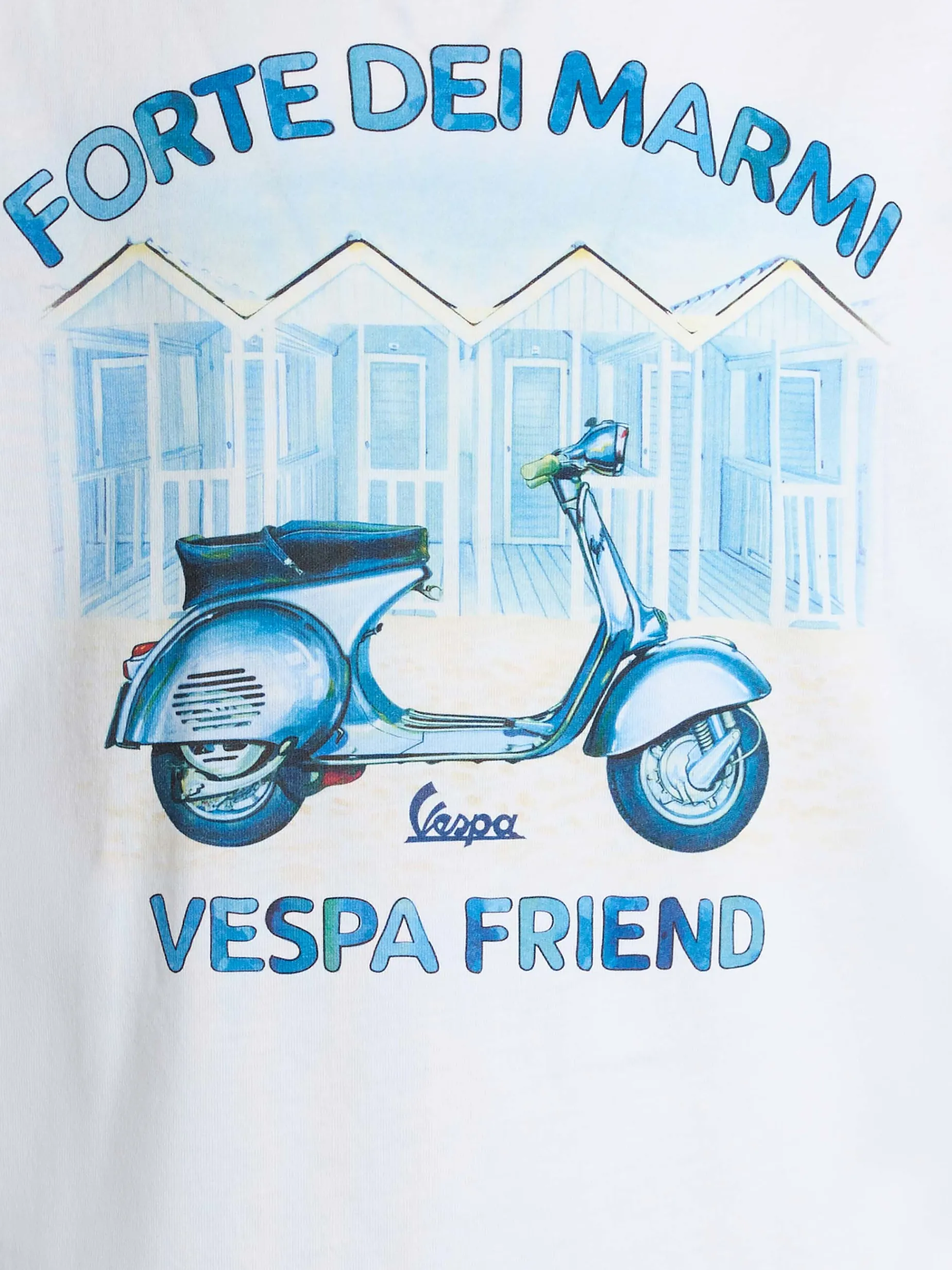 Baumwoll-T-Shirt für Jungen mit Vespa Forte dei Marmi Friends-Aufdruck | VESPA SPECIAL EDITION