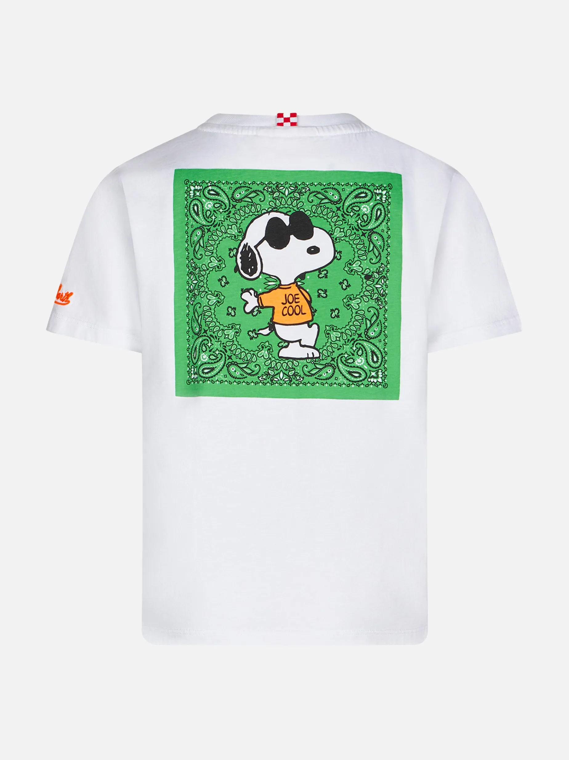 Baumwoll-T-Shirt für Jungen mit „I'm cool“-Stickerei vorne und Snoopy auf der Rückseite | PEANUTS™ SONDEREDITION