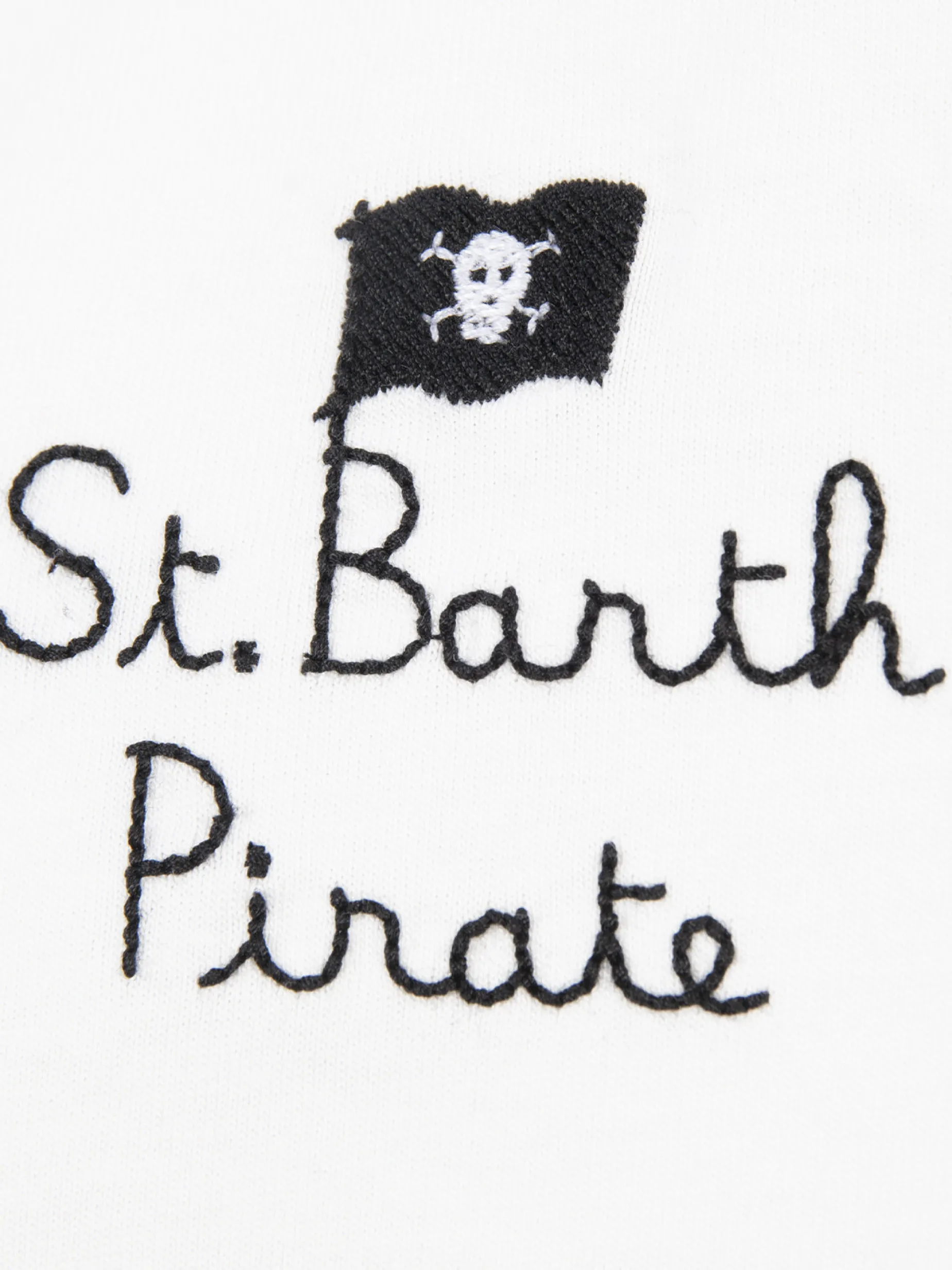 Baumwoll-T-Shirt für Jungen mit Snoopy-Aufdruck und St.-Barth-Piraten-Stickerei | SNOOPY PEANUTS SONDEREDITION
