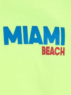 Baumwoll-T-Shirt für Jungen mit Miami Beach-Postkartendruck