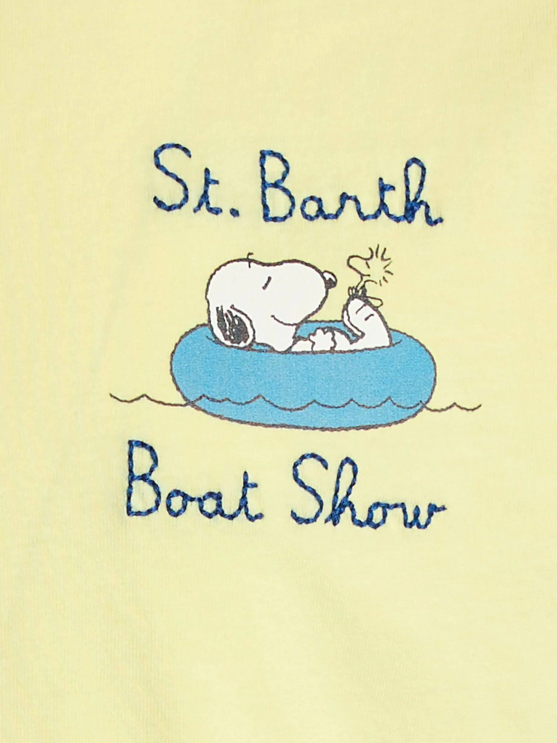 Baumwoll-T-Shirt für Jungen mit Snoopy-Aufdruck und St. Barth Boat Show-Stickerei | SNOOPY PEANUTS SONDEREDITION