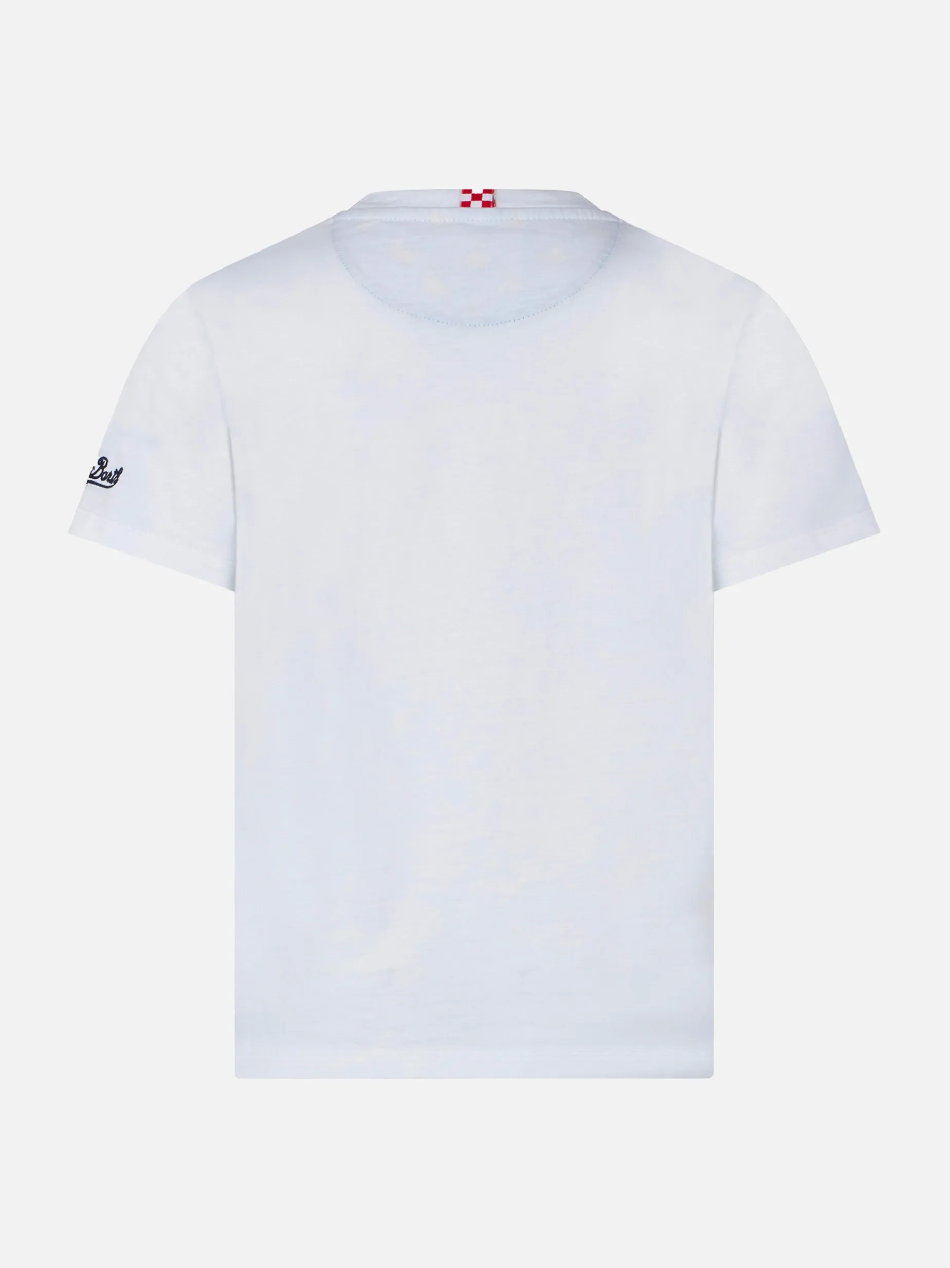 Baumwoll-T-Shirt für Jungen mit bedruckter Tasche