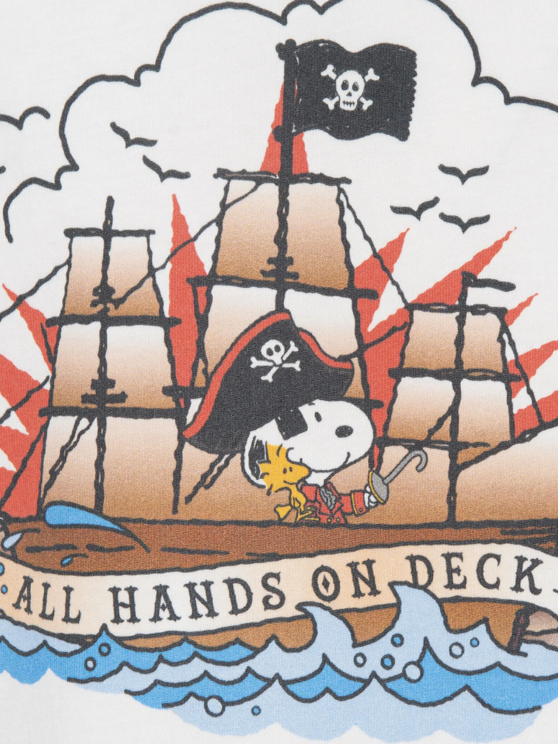 Baumwoll-T-Shirt für Jungen mit Snoopy-Aufdruck und St.-Barth-Piraten-Stickerei | SNOOPY PEANUTS SONDEREDITION