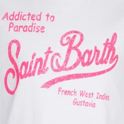 Baumwoll-T-Shirt für Mädchen mit Saint-Barth-Aufdruck