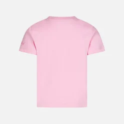 Baumwoll-T-Shirt für Mädchen mit St. Barth Happy Island-Stickerei