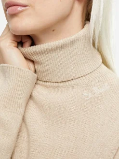 Beigefarbener Pullover aus Kaschmirmischung für Damen Moody