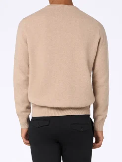 Beigefarbener Pullover aus Lambswool für Herren von Regent