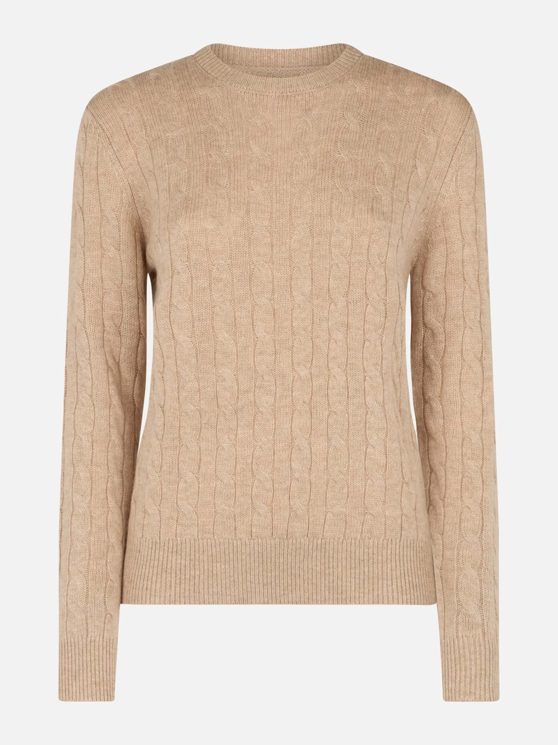 Beigefarbener Pullover Sorbonne aus Kaschmirmischung für Damen