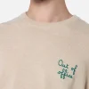 Beiger Herrenpullover Heron mit Abwesenheitsstickerei