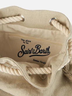 Beiger Rucksack aus Bootsleinen