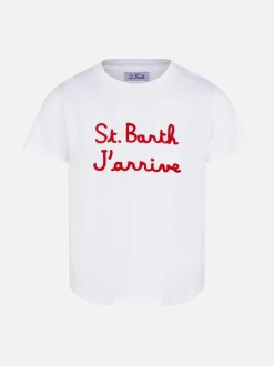 Besticktes Mädchen-T-Shirt St. Barth J'arrive