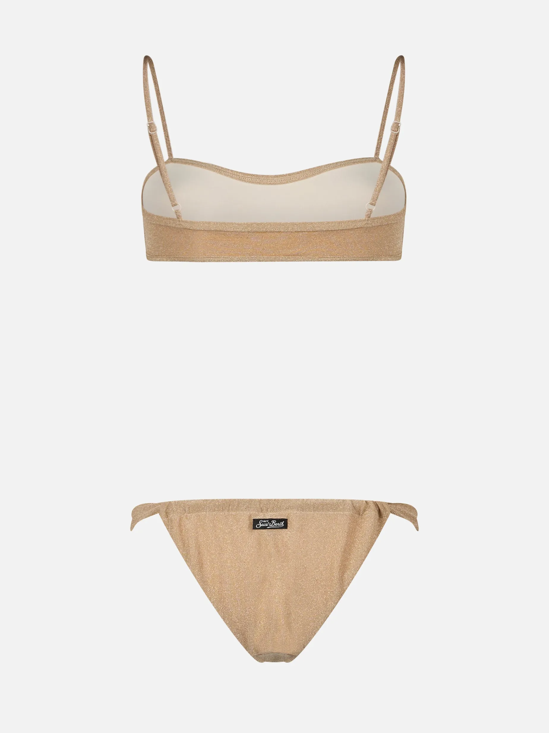 Bikini-Badeanzug mit U-Ausschnitt aus Lurex für Damen Laryn Noelle