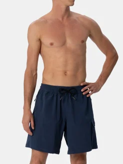 Blaue Comfort-Badeshorts für Herren