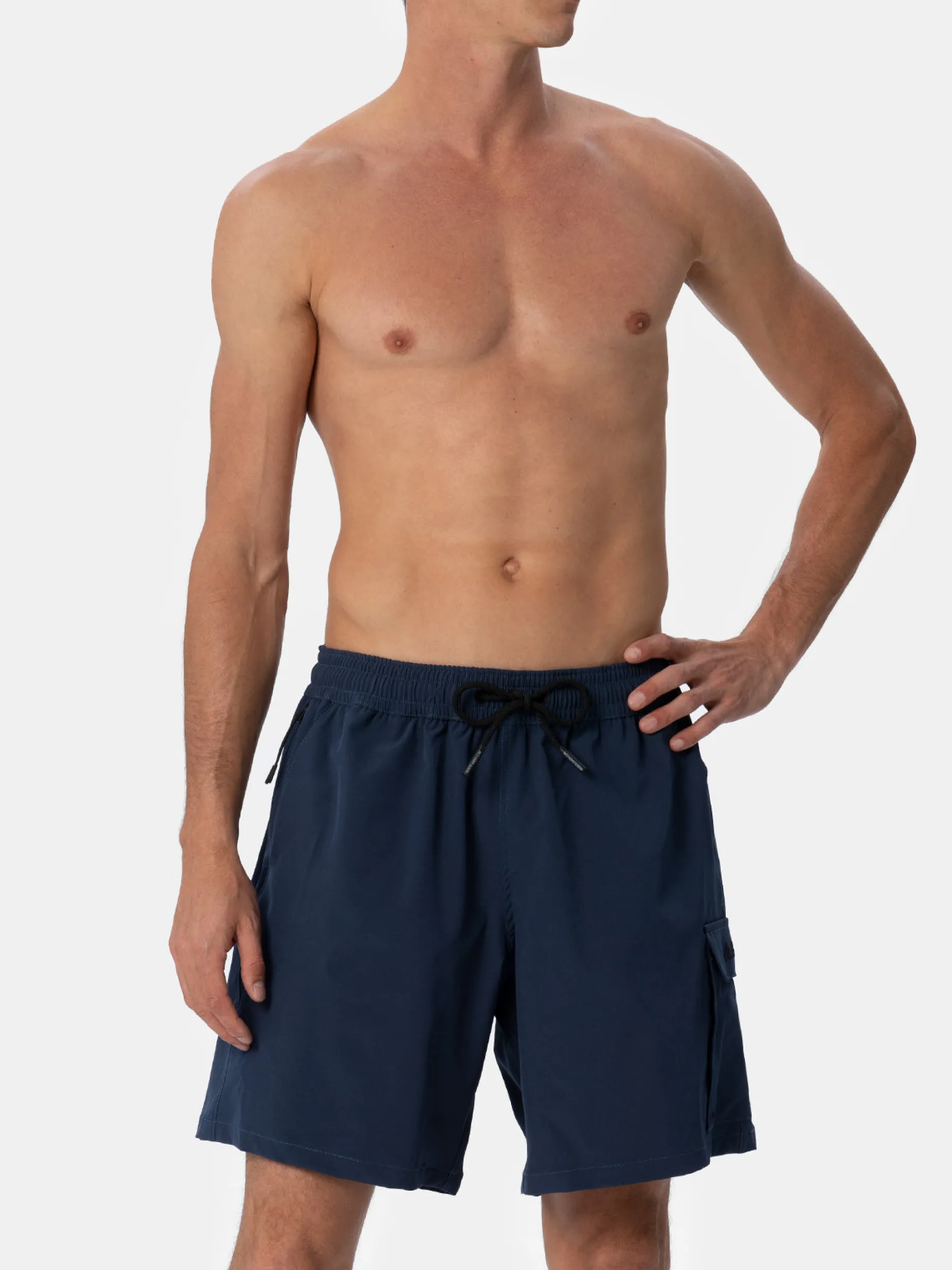 Blaue Comfort-Badeshorts für Herren