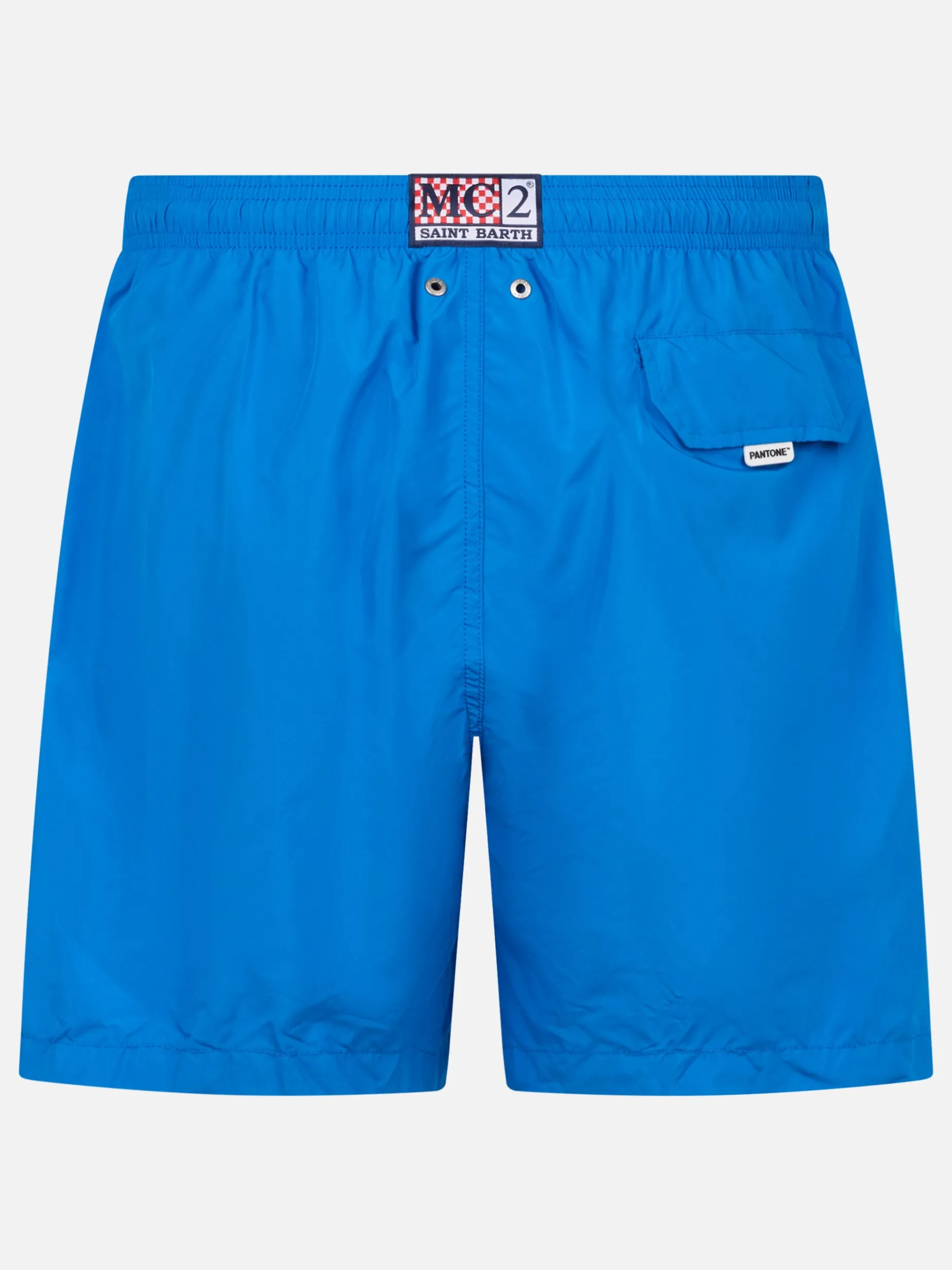 Blaue Herren-Badeshorts aus leichtem Stoff Lighting Pantone | PANTONE-SONDERAUSGABE