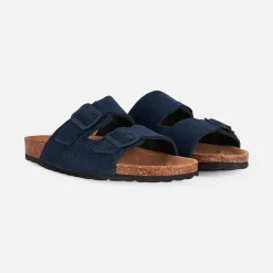 Blaue Herrensandalen aus Frottee