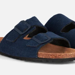 Blaue Herrensandalen aus Frottee
