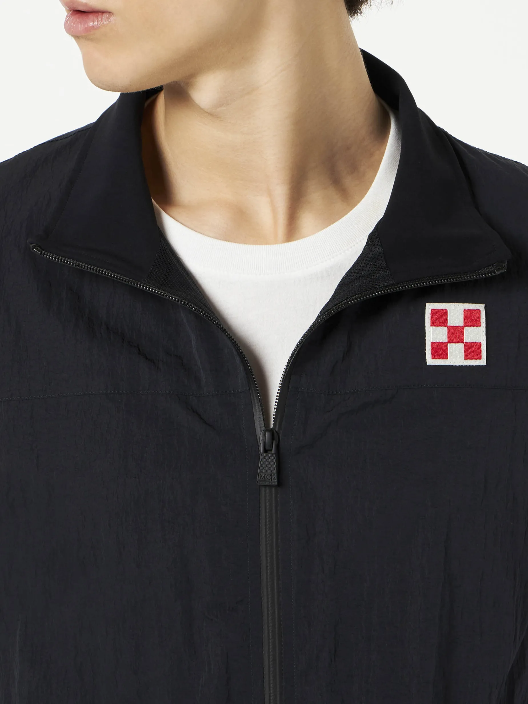 Blaue Matrosenjacke mit Reißverschluss