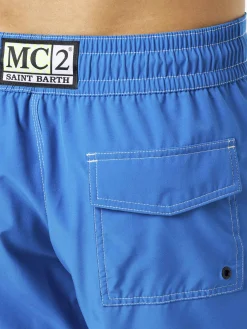 Blaue Surf-Badeshorts für Herren mit Komfort und Stretch