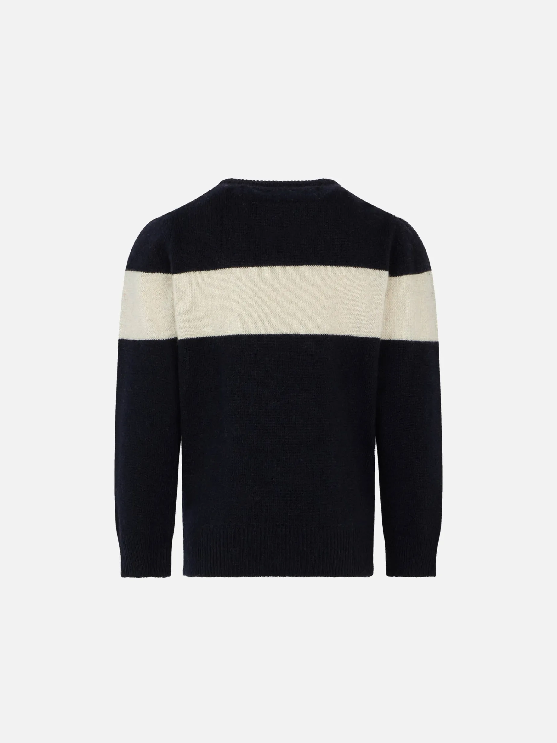 Blauer Jungenpullover Cortina mit roter Grafik