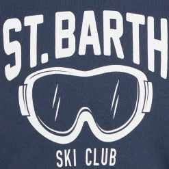 Blauer Kapuzenpullover für Jungen mit St. Barth Ski Club-Aufdruck