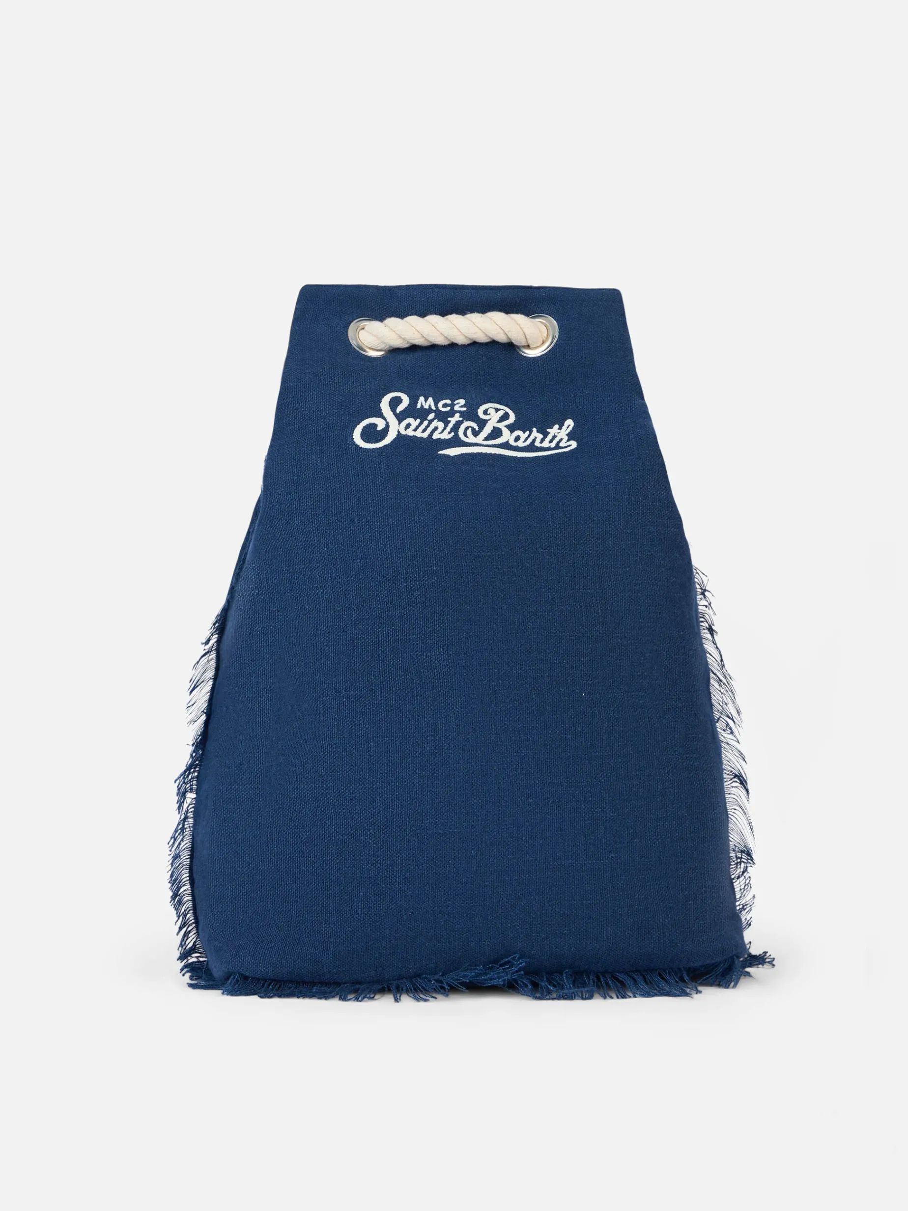 Blauer Leinenrucksack „Boot“