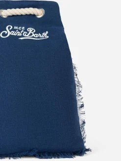 Blauer Leinenrucksack „Boot“