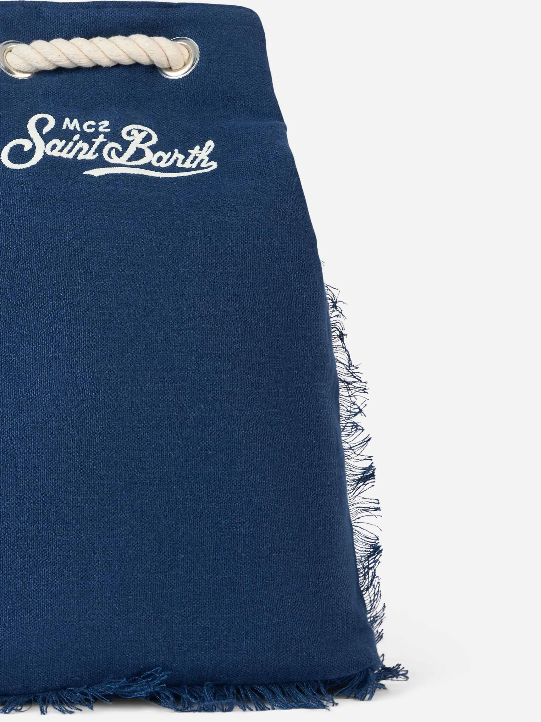 Blauer Leinenrucksack „Boot“