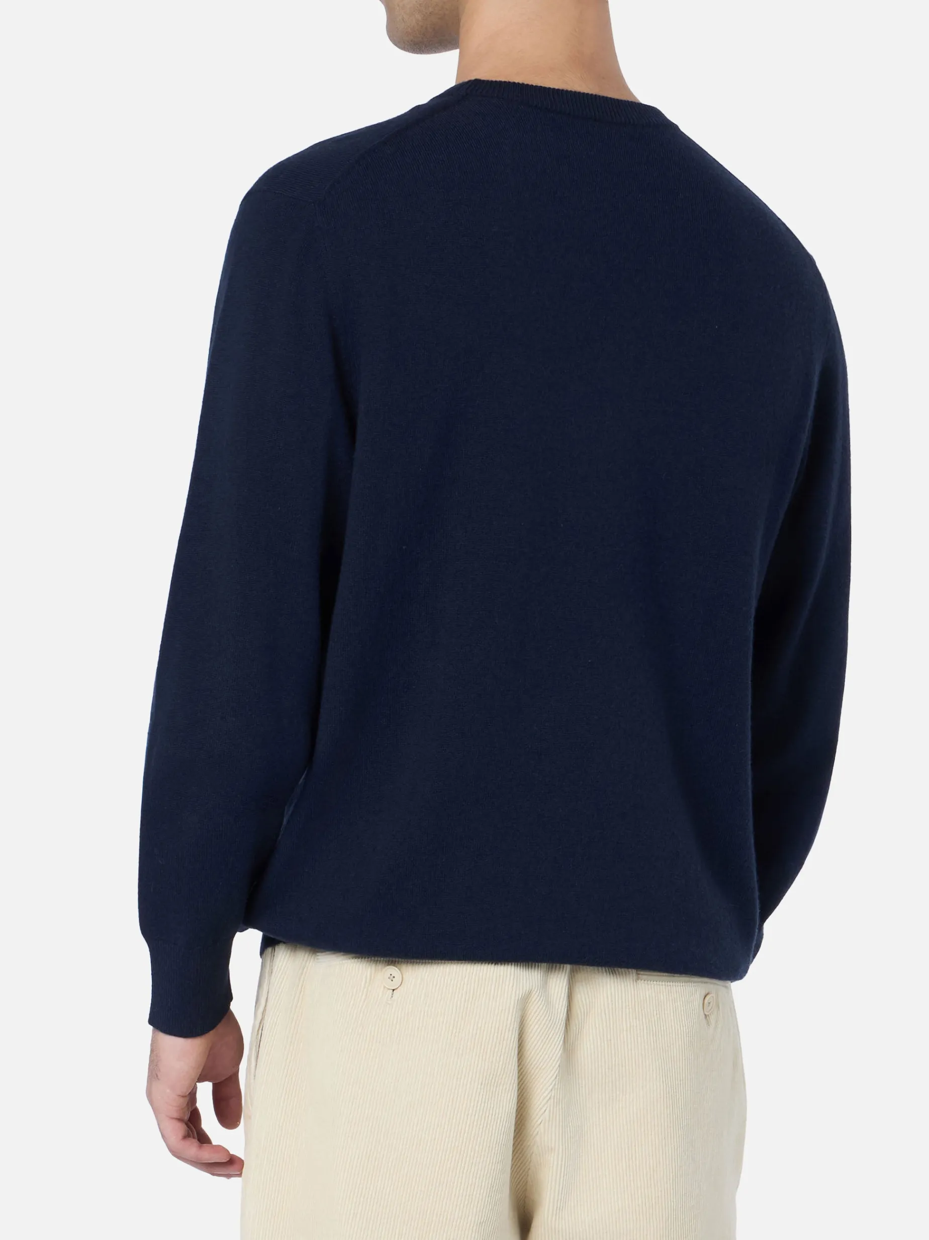 Blauer Pullover für Herren Heron mit Snoopy Padel Mini-Stickerei | SNOOPY PEANUTS SPECIAL EDITION