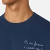 Blaues Herren-T-Shirt Luton mit Vacanze-Faccio-Stickerei | VACANZE DI NATALE SONDERAUSGABE