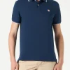 Blaues marineblaues Piquet-Poloshirt mit St. Barth-Logo
