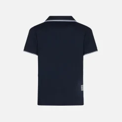 Blaues Piquet-Polo mit St. Barth-Logo