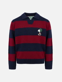 Blau-rot gestreiftes Poloshirt Covent für Jungen mit Snoopy-Aufdruck | SNOOPY PEANUTS SPECIAL EDITION