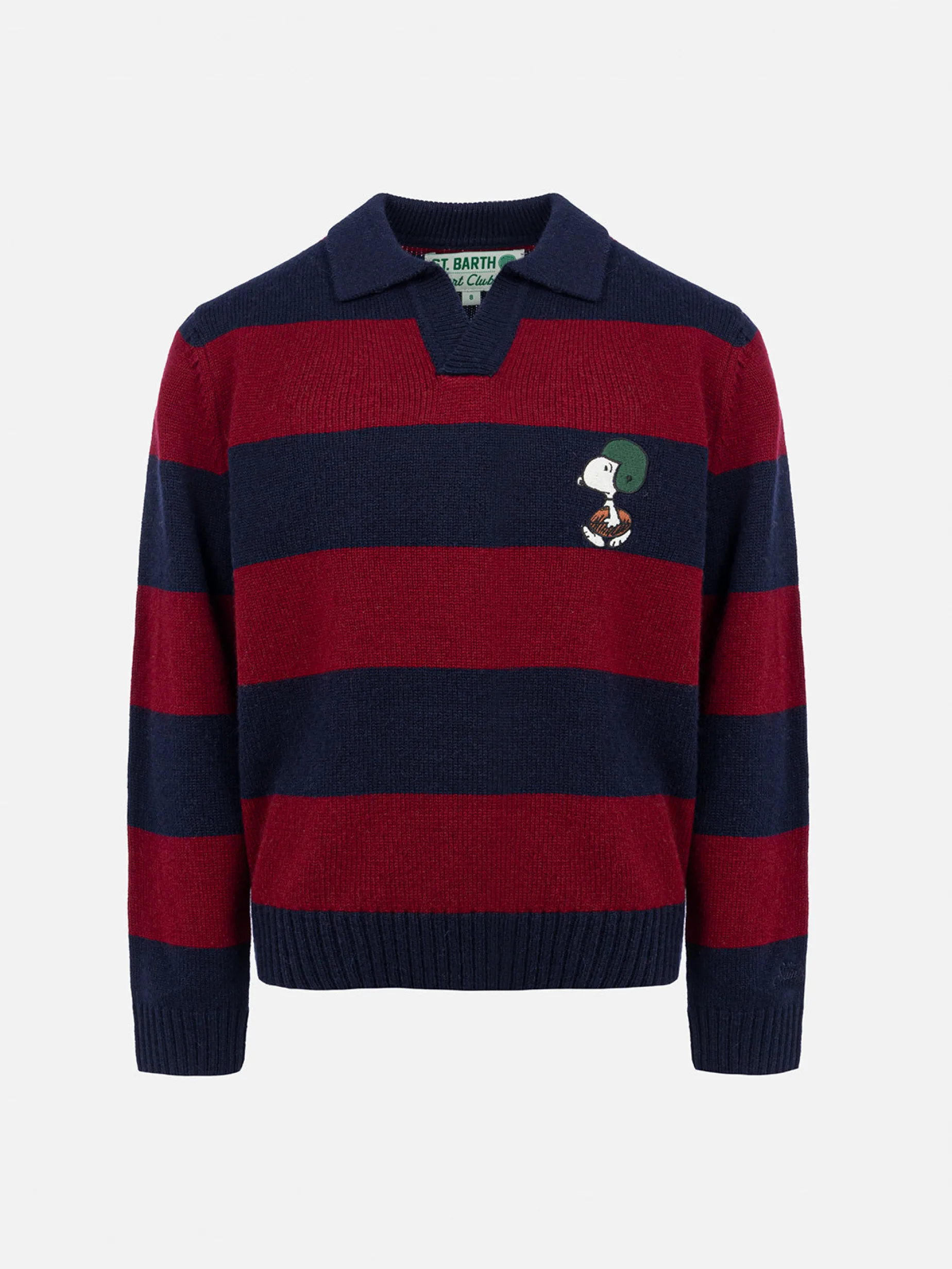 Blau-rot gestreiftes Poloshirt Covent für Jungen mit Snoopy-Aufdruck | SNOOPY PEANUTS SPECIAL EDITION