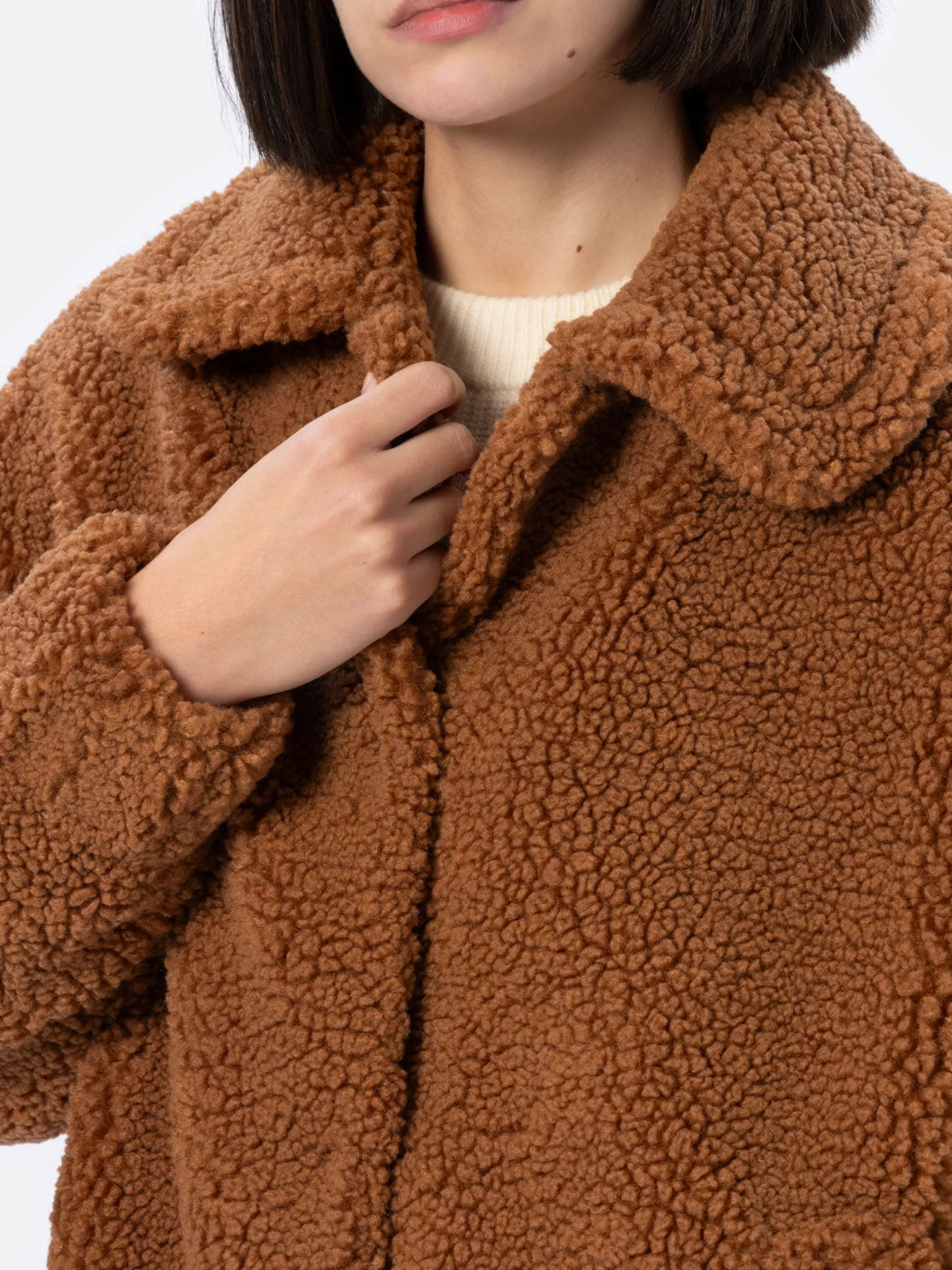 Bomberjacke Abel für Damen mit Shearling-Effekt, Kragen und Saint Barth-Herzprint