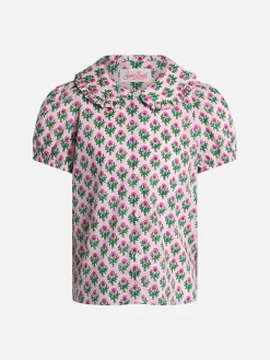 Boxy-Shirt Violan Jr für Mädchen mit Blumenprint