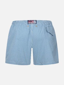Boy Comfort Light Badeshorts mit Gingham-Print