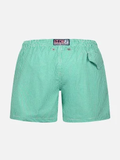 Boy Comfort Light Badeshorts mit Gingham-Print