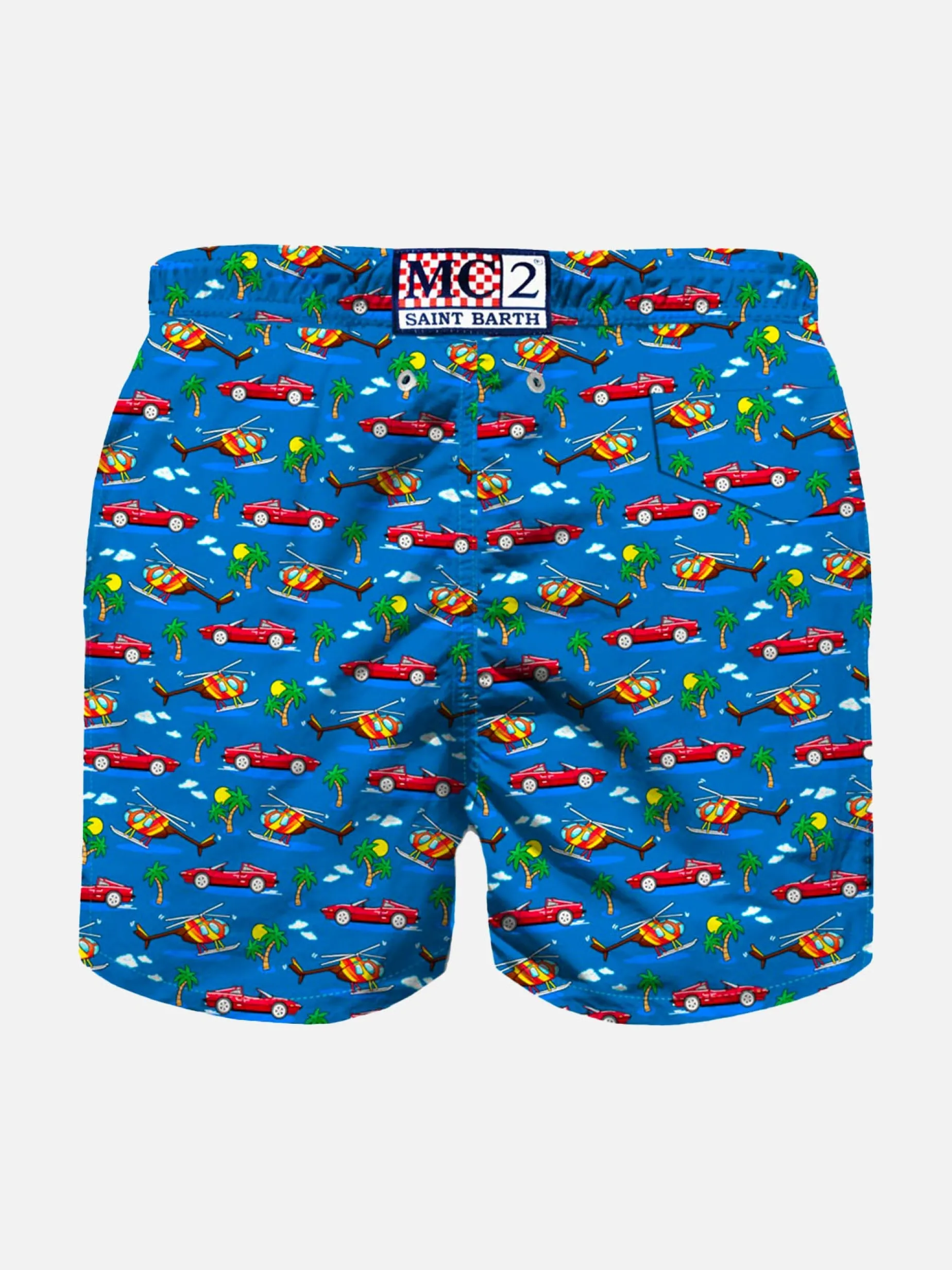 Boy Light Badeshorts mit Mini-Autos-Aufdruck