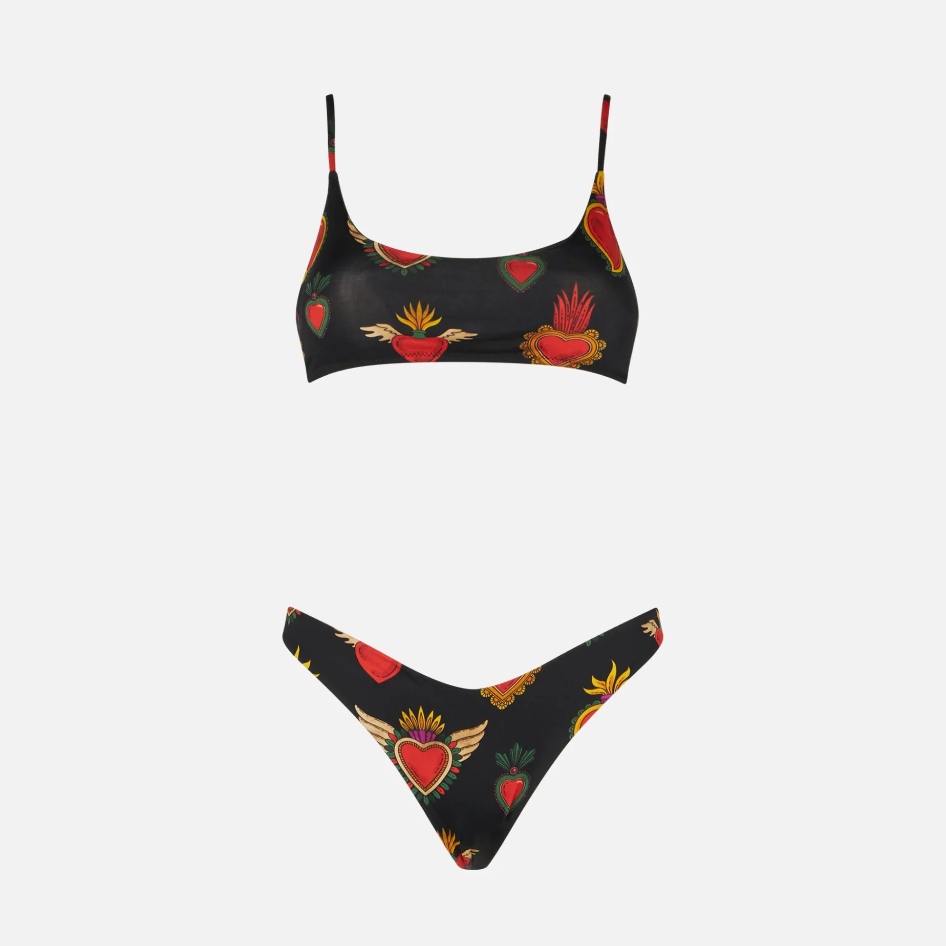 Bralette-Bikini mit heiligen Herzen für Damen