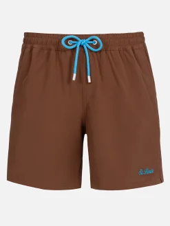 Braune Comfort-Badeshorts für Herren