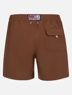 Braune Comfort-Badeshorts für Herren